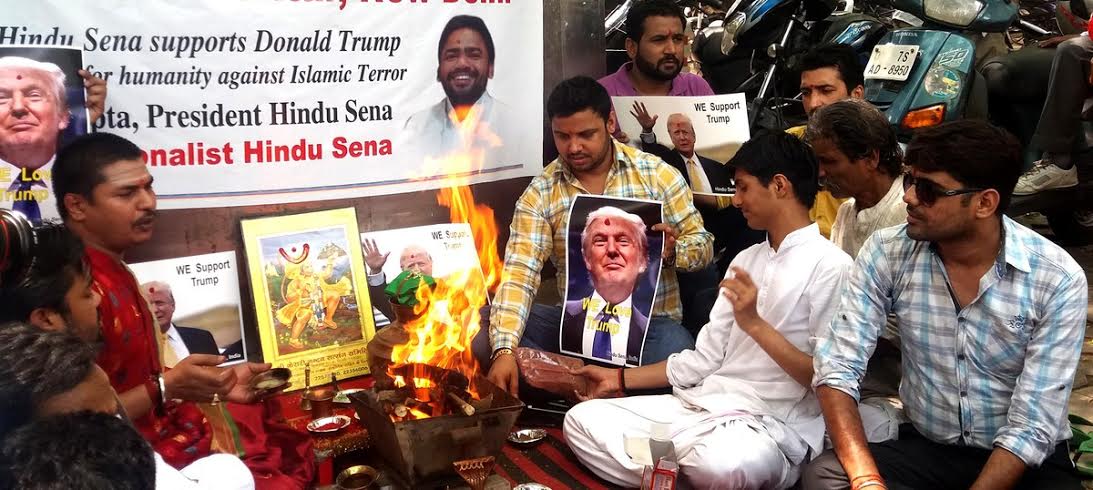 ತನ್ನ ಪಕ್ಷದವರಿಗೇ ಬೇಡವಾದ ಟ್ರಂಪ್ ಗೆ  ಹಿಂದೂ ಸೇನಾ ಬೆಂಬಲ !